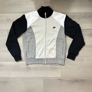 Vintage Nike Late 2000s Grey & black full zip sweater  Embroidered pink logo 🔥